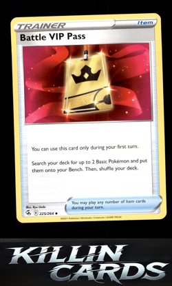 Battle VIP Pass 225/264 Pokemon Uncommon SWSH08: Fusion Strike Card NM - Image 1