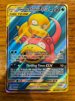 Slowpoke & Psyduck GX (217/236) Unified Minds Tag Team Full Art Pokemon Card! - Image 1