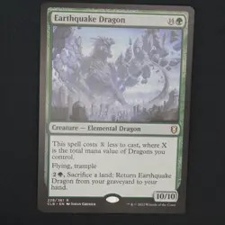 Earthquake Dragon MTG Baldurs Gate Rare 228 NM - Image 1
