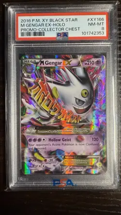 Pokemon TCG M Gengar EX XY166 Promo 2016 XY Collector’s Chest 🔥 PSA 8 🔥 - Image 1