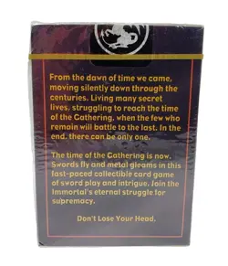 1995 New Sealed Highlander The Card Game Swordmaster Game System Starter Deck - Image 2