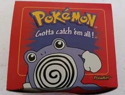 Pokemon Poliwhirl 23k Gold-Plated Sealed Burger King 1999 Card & Ball, Red Box - Image 1