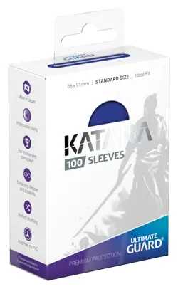 5 packs of 100 (500) Ultimate Guard Katana Blue Standard Sized Card Sleeves - Image 2