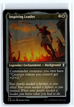 FOIL Inspiring Leader 475 Baldur's Gate - MTG Magic the Gathering Card - Image 1