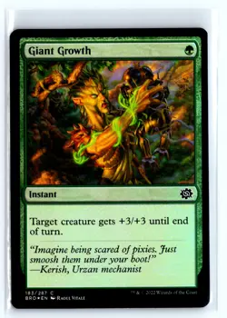 FOIL Giant Growth The Brothers' War Common - MTG Magic the Gathering Card - Image 1