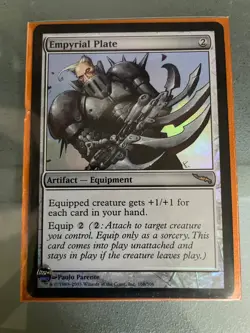Empyrial Plate Mirrodin Foil (168) barely used Magic the Gathering card - Image 1