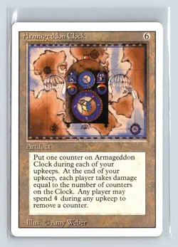 ARMAGEDDON CLOCK - MTG Magic the Gathering Card - Revised - Rare - Image 1