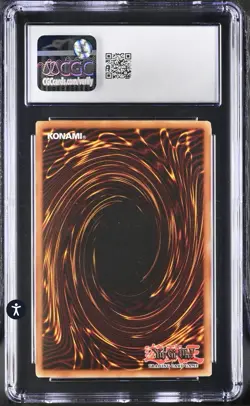 Yugioh The Flute of Summoning Dragon SDK-042 CGC 8 NM Error Foil Shift Card - Image 2
