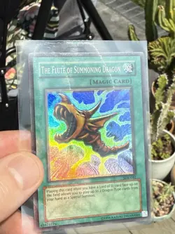 Yugioh The Flute of Summoning Dragon SDK-042 CGC 8 NM Error Foil Shift Card - Image 4