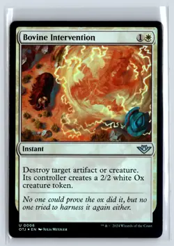 FOIL Bovine Intervention Outlaws of Thunder Junction - MTG Magic the Gather - Image 1