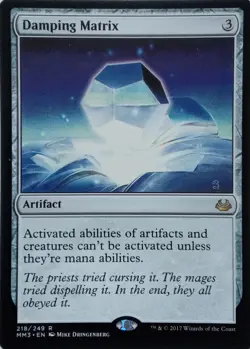 218/249 DAMPING MATRIX RARE MODERN MASTERS 2017 MTG CARD - Image 1