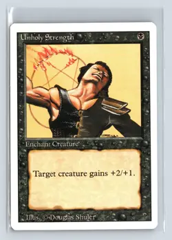 UNHOLY STRENGTH - MTG Magic the Gathering Card - Revised - Common - Image 1