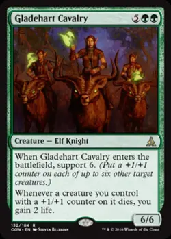 Gladehart Cavalry -Foil Medium Play MTG Oath of the Gatewatch - Image 1