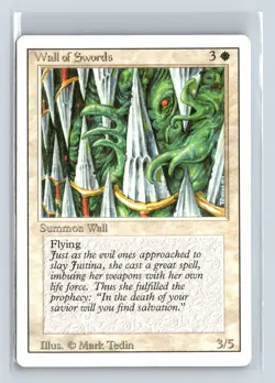 WALL OF SWORDS - MTG Magic the Gathering Card - Revised - Uncommon - Image 1