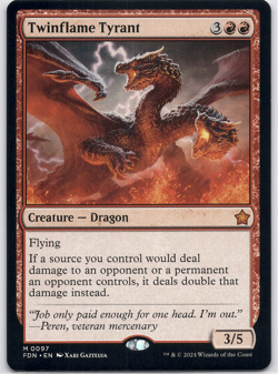 Twinflame Tyrant [Foundations] (FDN) [MTG] Magic 097 - Image 1