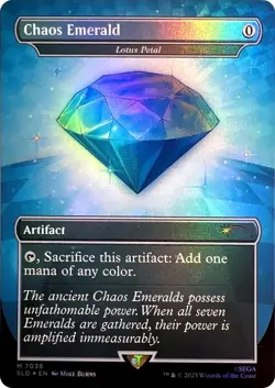 MYTHIC FOIL BLUE CHAOS EMERALD MTG SECRET LAIR. SONIC WANTS IT, YOU SHOULD TOO! - Image 1