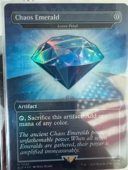 MYTHIC FOIL BLUE CHAOS EMERALD MTG SECRET LAIR. SONIC WANTS IT, YOU SHOULD TOO! - Image 2