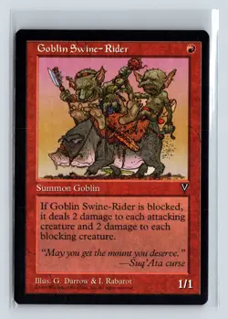 GOBLIN SWINE-RIDER - MTG Magic the Gathering Card - Visions - Common - Image 1