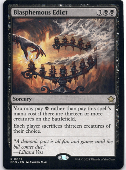 Blasphemous Edict [Foundations] (FDN) [MTG] Magic 057 - Image 1