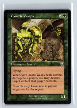 (4X) Caustic Wasps - Mercadian Masques - MTG Magic the Gathering Card - Image 1
