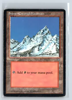 (2X) SnowCovered Mountain Ice Age Common - MTG Magic the Gathering Card - Image 1
