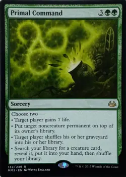 132/249 PRIMAL COMMAND RARE MODERN MASTERS 2017 MTG CARD - Image 1