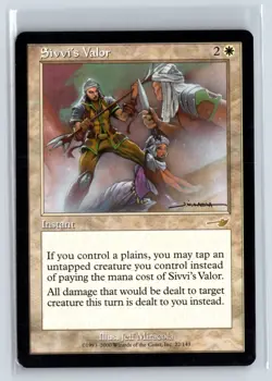 Sivvi's Valor Nemesis Rare - MTG Magic the Gathering Card - Image 1