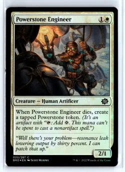 FOIL Powerstone Engineer The Brothers' War - MTG Magic the Gathering Card - Image 1