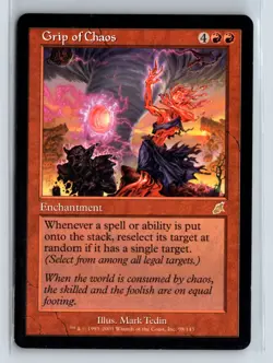 Grip of Chaos Scourge Rare Red Enchantment - MTG Magic the Gathering Card - Image 1