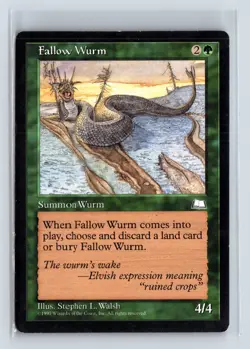 FALLOW WURM - MTG Magic the Gathering Card - Weatherlight - Uncommon - Image 1