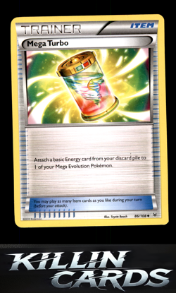 Mega Turbo 86/108 Pokemon Uncommon XY - Roaring Skies Card NM - Image 1
