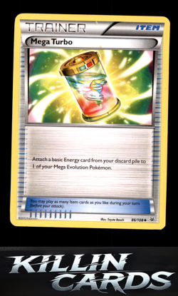 Mega Turbo 86/108 Pokemon Uncommon XY - Roaring Skies Card NM - Image 1