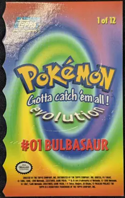 Topps Pokemon 1st Movie Bulbasaur #01 Die Cut 1 of 12 - Image 2