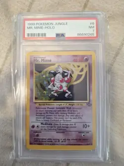 Pokemon TCG Jungle Set Holo Rare Unlimited Mr. Mime 6/64 1999 WOTC PSA 7 - Image 1