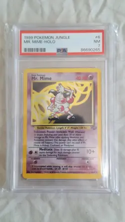 Pokemon TCG Jungle Set Holo Rare Unlimited Mr. Mime 6/64 1999 WOTC PSA 7 - Image 2