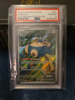 Pokemon 2023 SVP en Snorlax 151 Pokeemon Center ETB #051 PSA 10 - Image 1