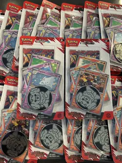 Pokemon Destined Rivals Checklane Blister Booster Pack x18 Togekiss & Skeledirge - Image 1