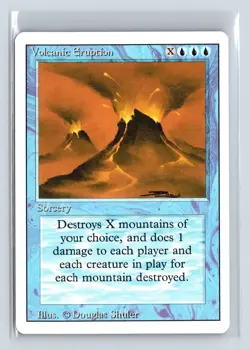 VOLCANIC ERUPTION - MTG Magic the Gathering Card - Revised - Rare - Image 1