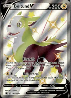 Pokemon Boltund V Sword Shield Promo SWSH085 Full Art Holo - Image 1