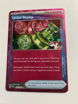 Pokemon TCG Play Stamped Ace Spec 165/167 Unfair Stamp Prize Pack Series 6 - Image 1