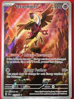 POKEMON SHROUDED FABLE FEZANDIPITI ILLUSTRATION RARE 073/064 TCG HOLO - Image 1