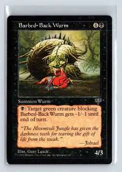 BARBED-BACK WURM - MTG Magic the Gathering Card - Mirage - Uncommon - Creature - Image 1