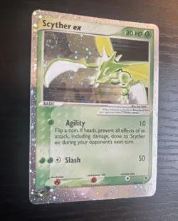 Pokemon TCG Scyther ex Holo Rare EX Ruby & Sapphire 102/109 NM w/ swirl - Image 1