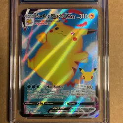 Graded CGC 7 2021 Pokemon Celebrations Surfing Pikachu Vmax Full Art #009 - Image 2
