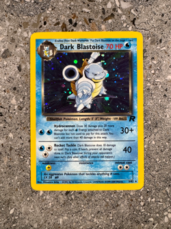 Pokemon TCG Cards Dark Blastoise 3/82 Team Rocket Holo Rare EXC-NM * Swirl * - Image 1