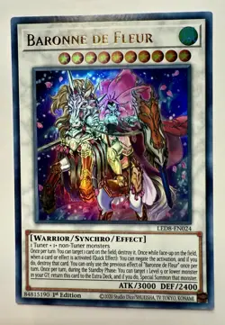 Yugioh! LP Baronne de Fleur - LED8-EN024 - Ultra Rare - 1st Edition Lightly Play - Image 1
