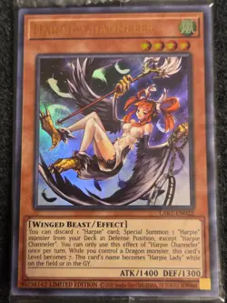 Harpie Channeler LART-EN022 Sealed Ultra Rare Yugioh TCG Lost Art Promo - Image 1