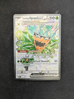 Pokemon TCG Teal Mask Ogerpon EX 166 Black Star Promo Holo Card - Image 1