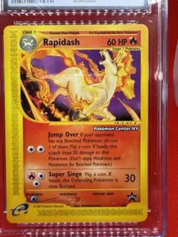 2002 Pokemon Center New York Rapidash CGC GEM MINT 10 #51 Black Star Promo TCG - Image 2