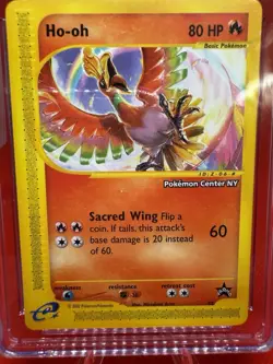 Ho-Oh # 52 WOTC Black Star PROMO Pokemon Center NY" Stamped Card CGC GEM MINT 10 - Image 2